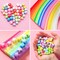 2340 Sheets Folding Stars Paper Strips Double Sided Lucky Colorful Stars 25 Colors Decoration Folding Paper for Thanksgiving Christmas Gifts Crafting Supplies, School Teaching, DIY Projects